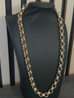 9ct Gold Filled Patterned Oval Belcher Chain 13mm