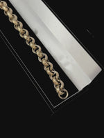 9ct Gold Filled Full Patterned Belcher Bracelet 12mm
