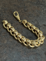9ct Gold Filled Roller-Ball Belcher Bracelet 15mm