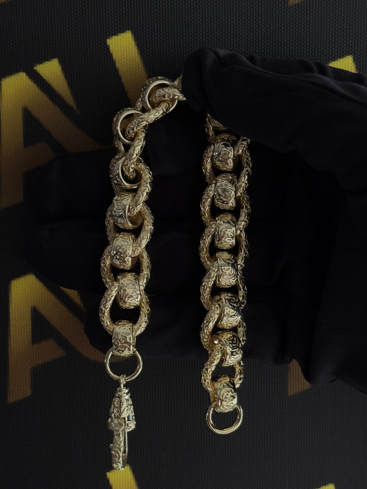 9ct Gold Filled Roller-Ball Belcher Bracelet 15mm