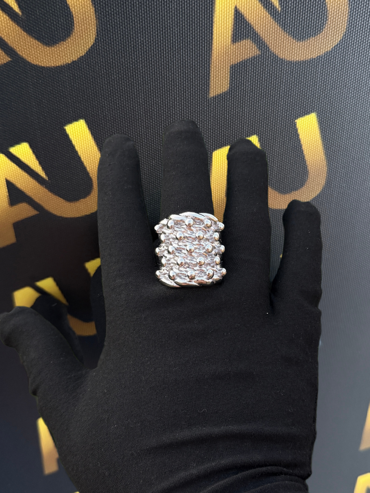 9ct Gold Filled Huge 5 Row Keeper Ring