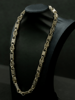 9ct Gold Filled Stars & Bars Chain 10mm