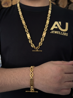 9ct Gold Filled Stars & Bars Set 12mm