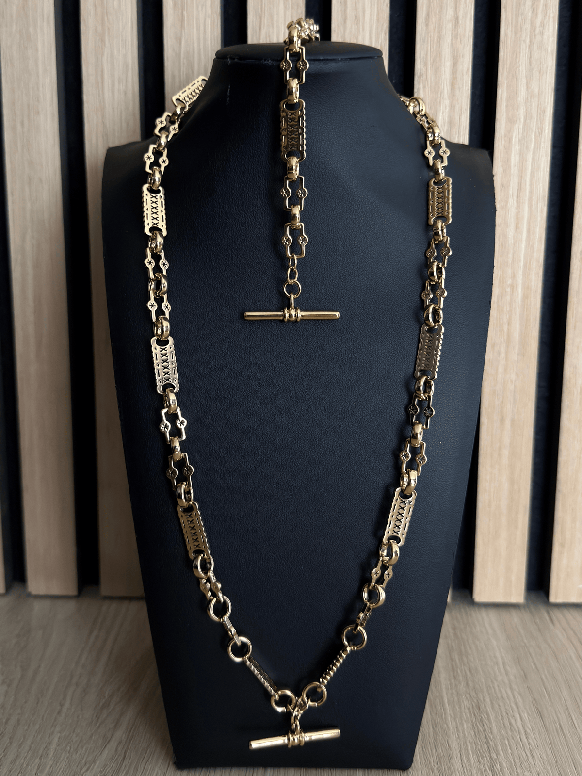 9ct Gold Filled Stars & Bars Set With T-Bar