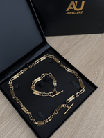 9ct Gold Filled Stars & Bars Set With T-Bar