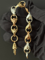 9ct Tri-Colour Gold Filled Tulip Bracelet 13mm