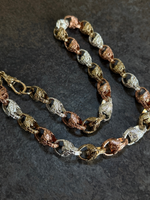 9ct Tri-Colour Gold Filled Tulip Chain 13mm