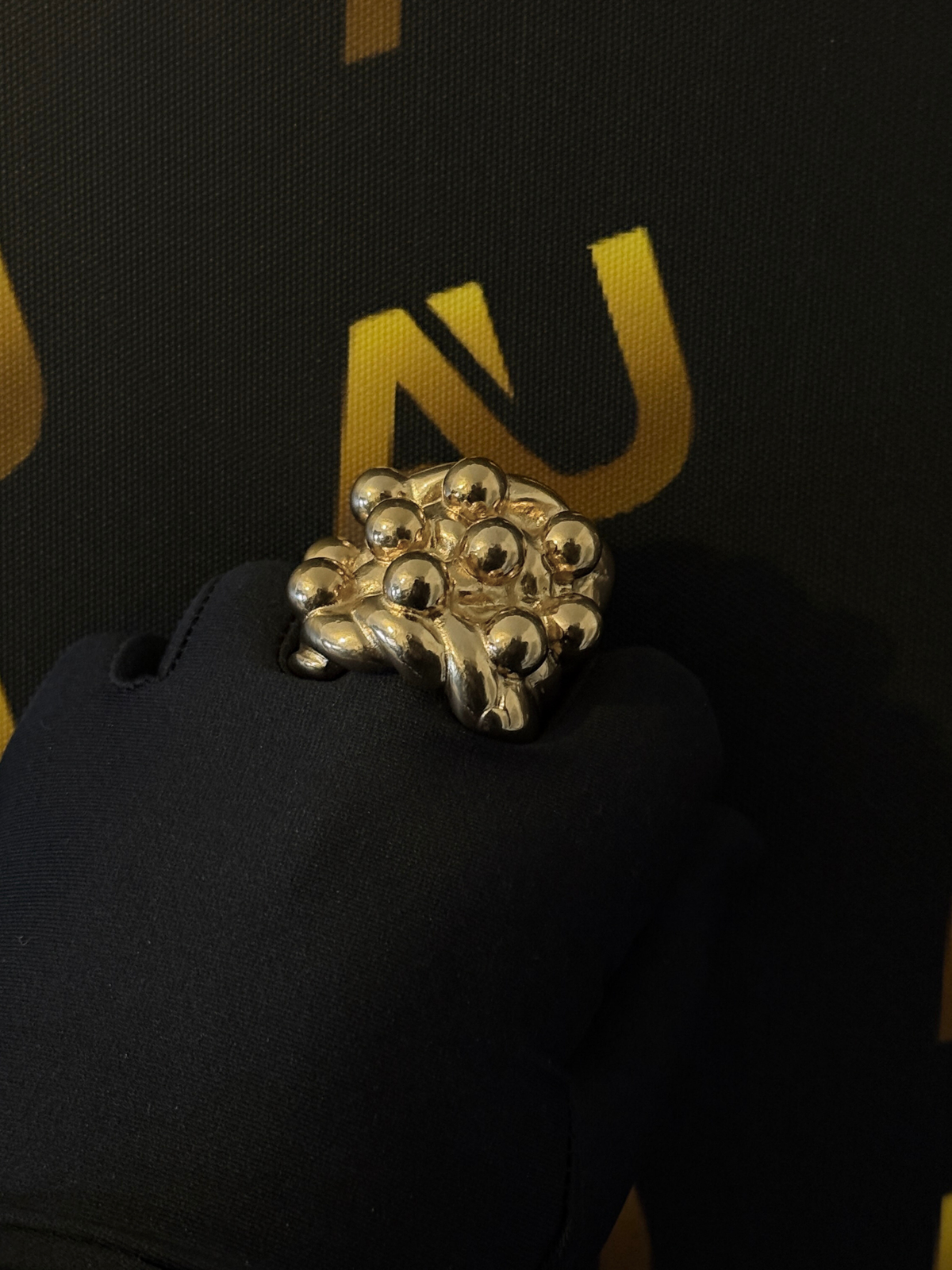 9ct Gold Filled XXL 3 Row Keeper Ring