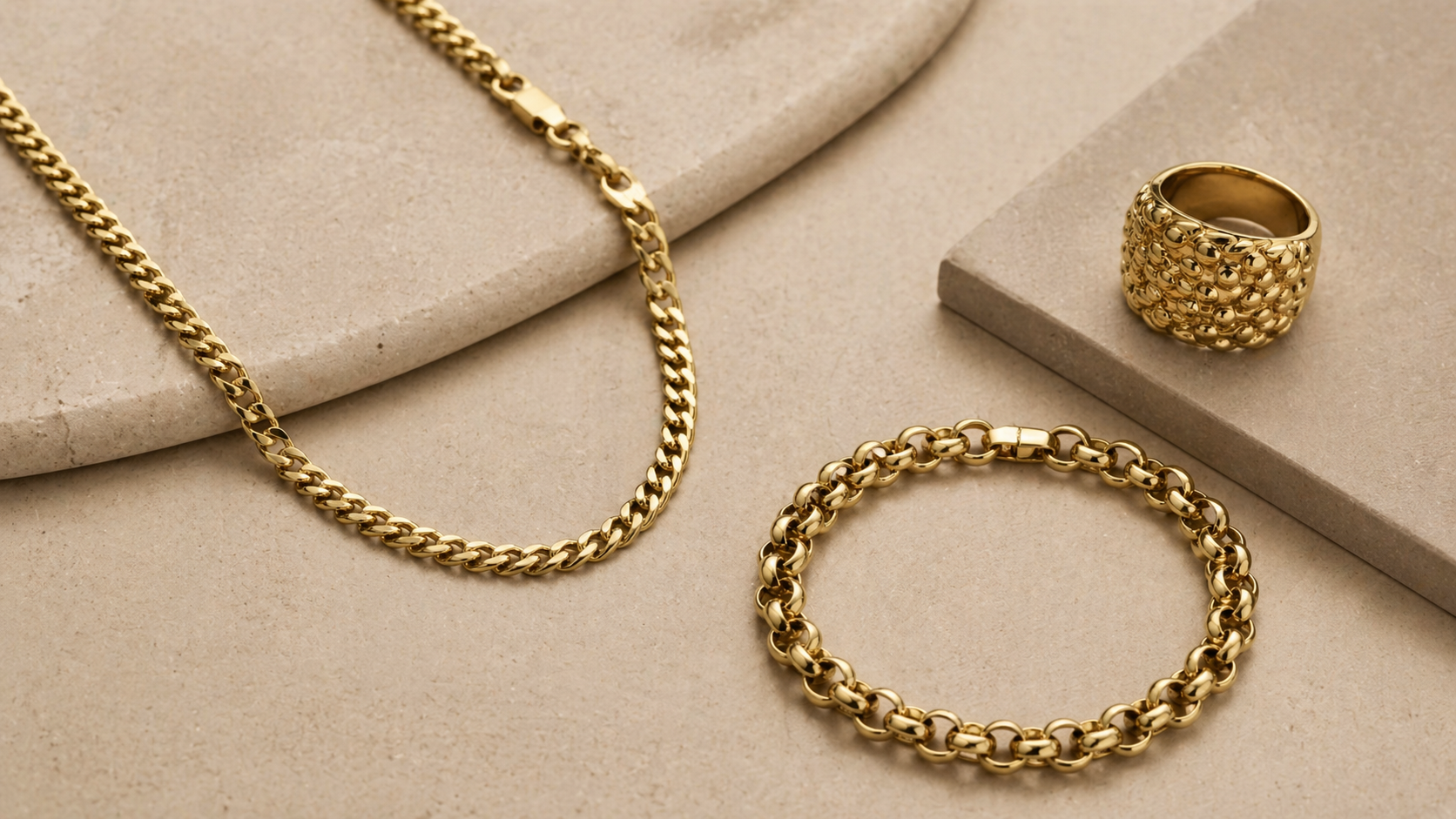minimalist gold jewellery