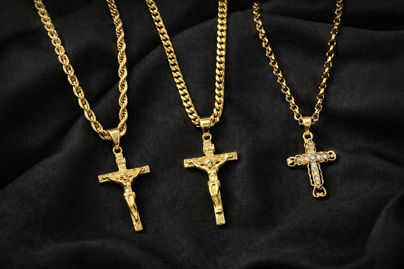 Crucifix Pendant Necklace Chains