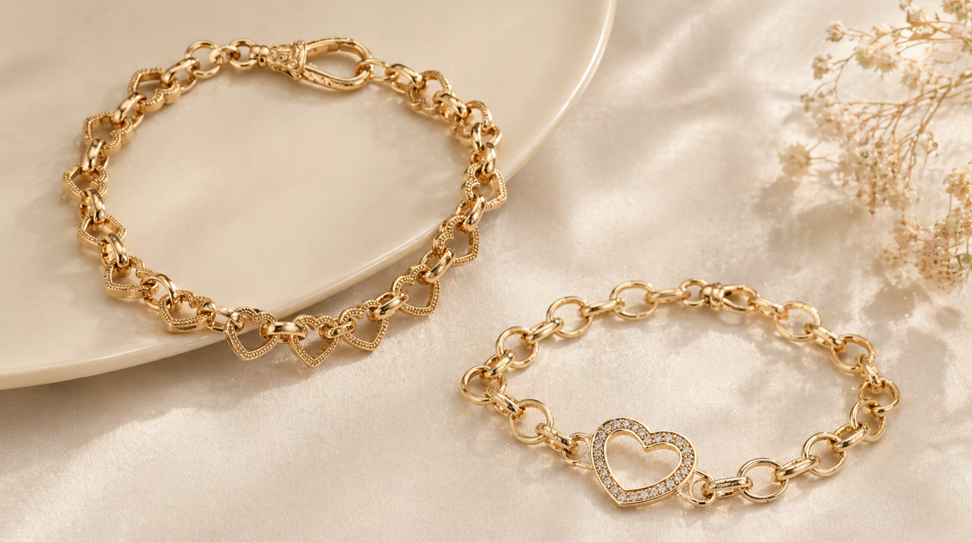 love heart gold filled jewellery