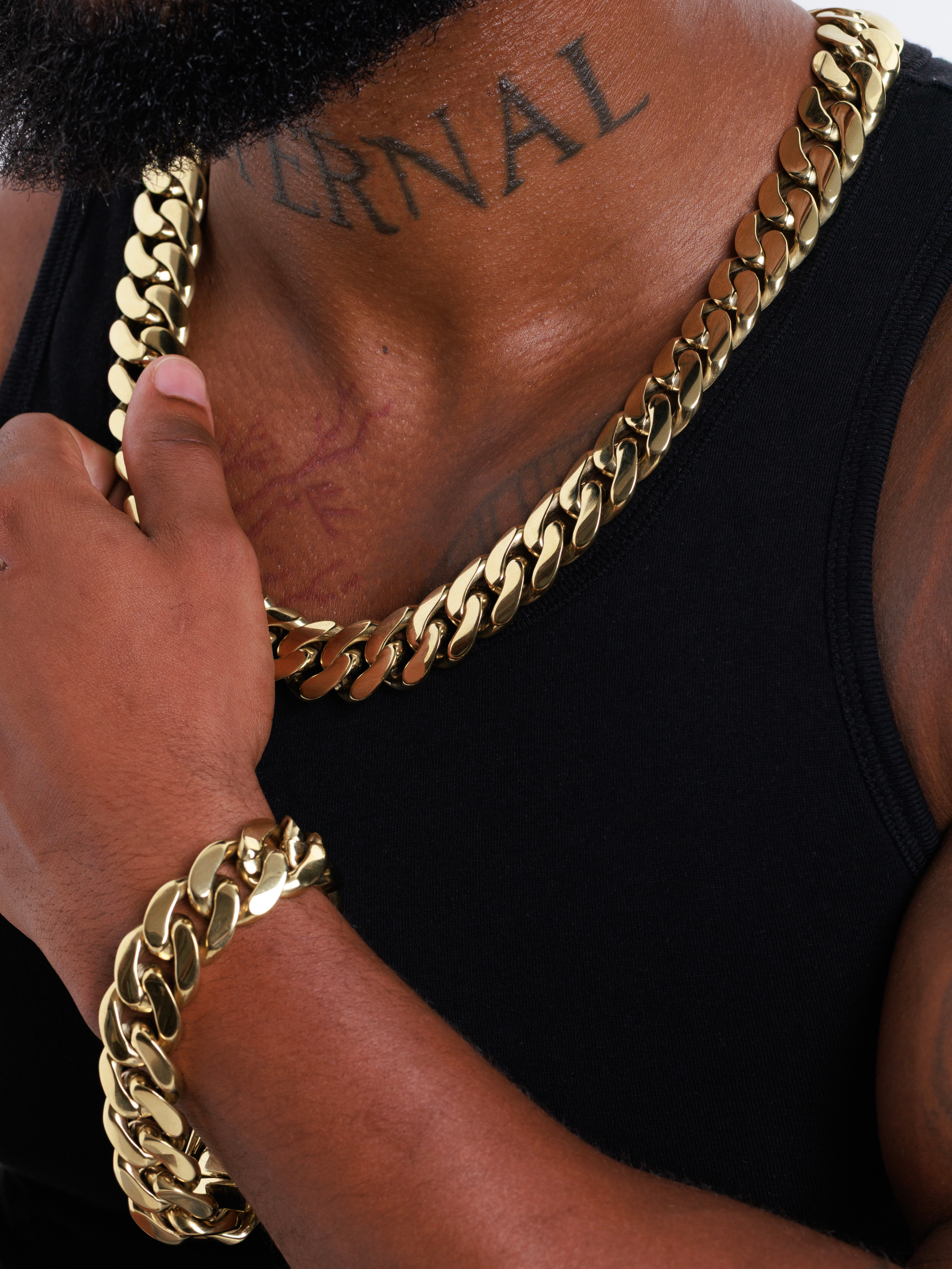 Gold Filled XL Cuban Set 20mm