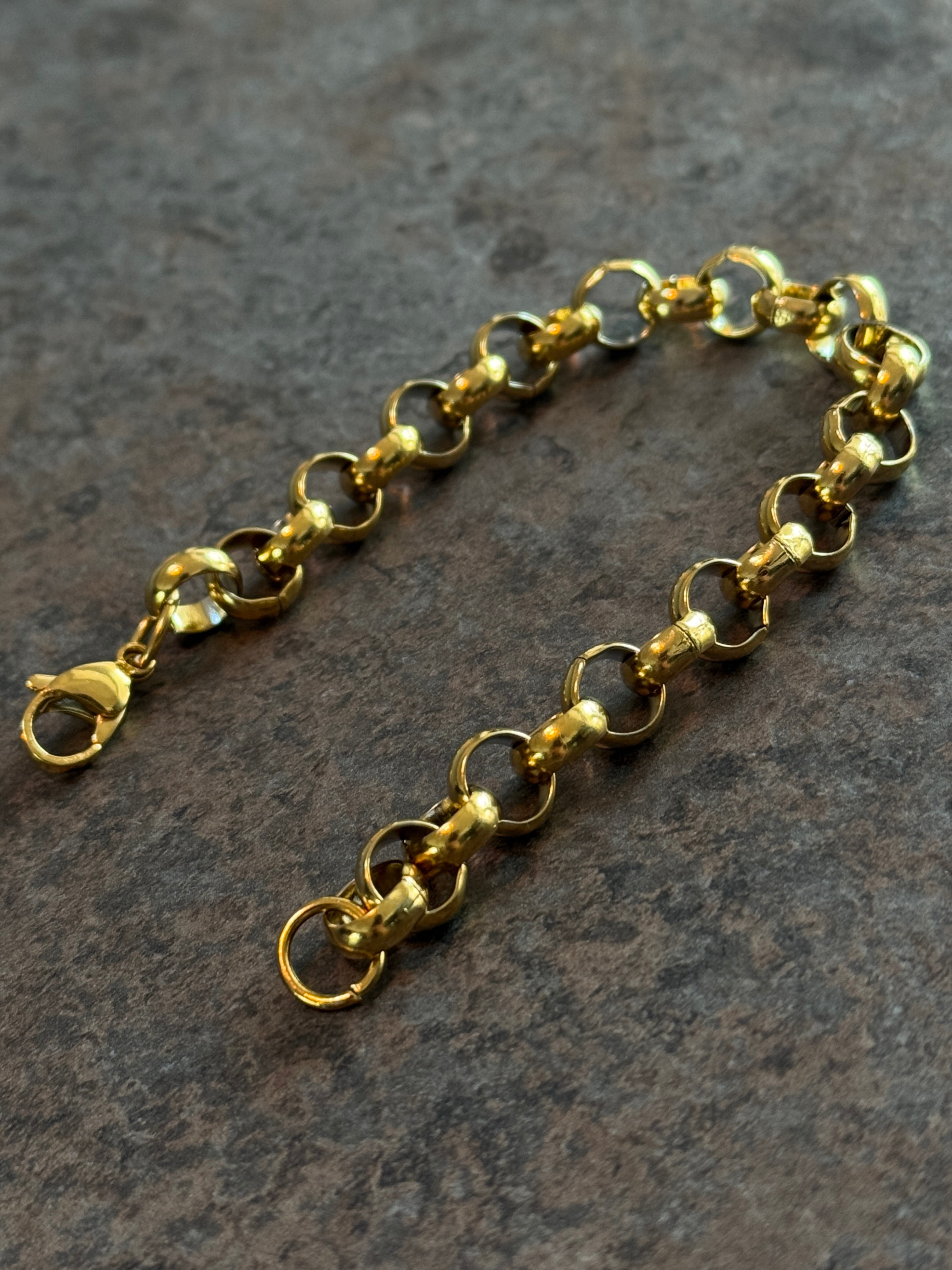 🎁 9ct Gold Filled Belcher Bracelet 10mm (100% off)