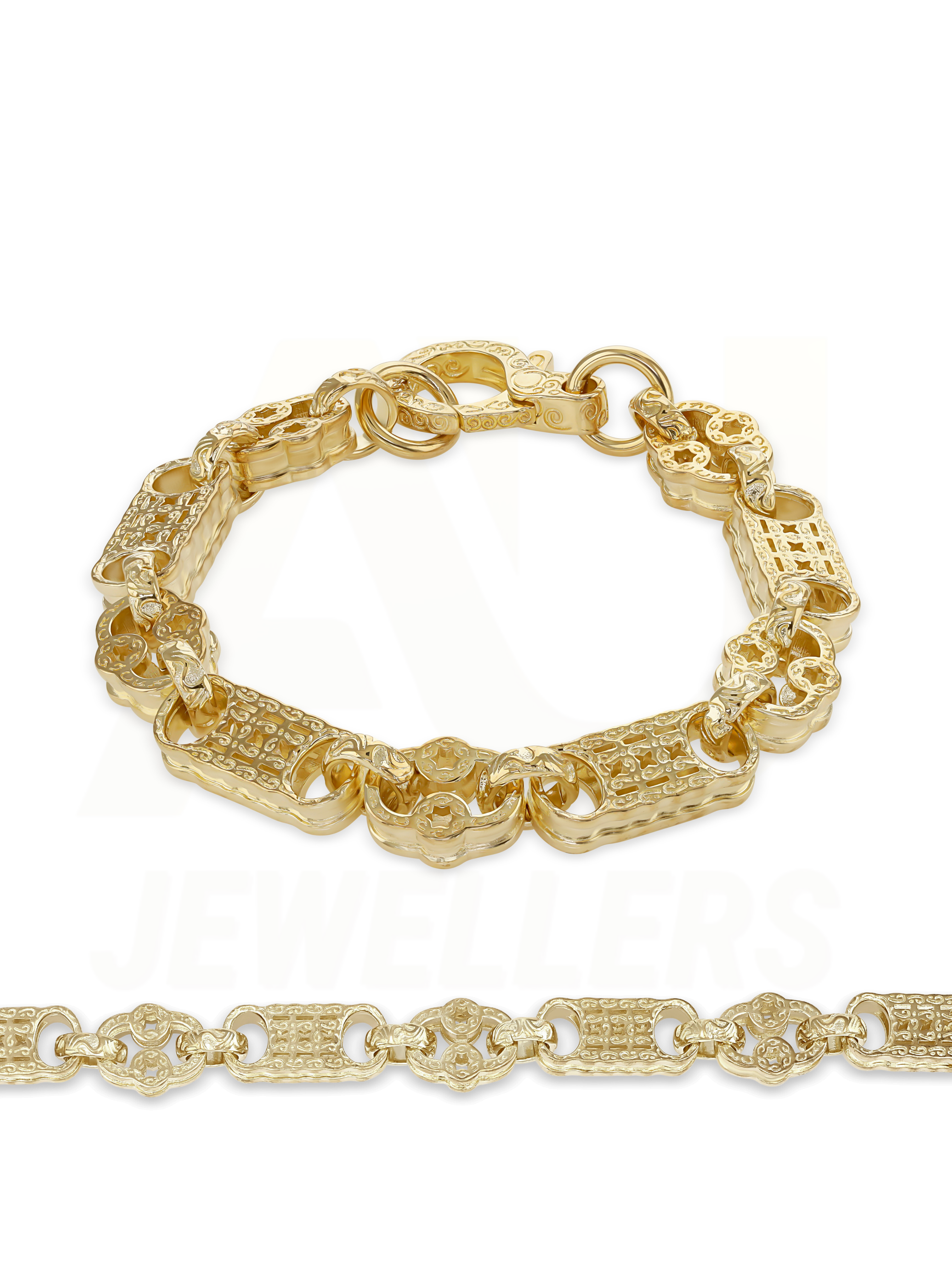 *NEW* 9ct Gold Filled Stars & Bars Bracelet 10mm