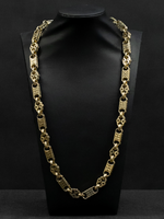 9ct Gold Filled Stars & Bars Chain 10mm