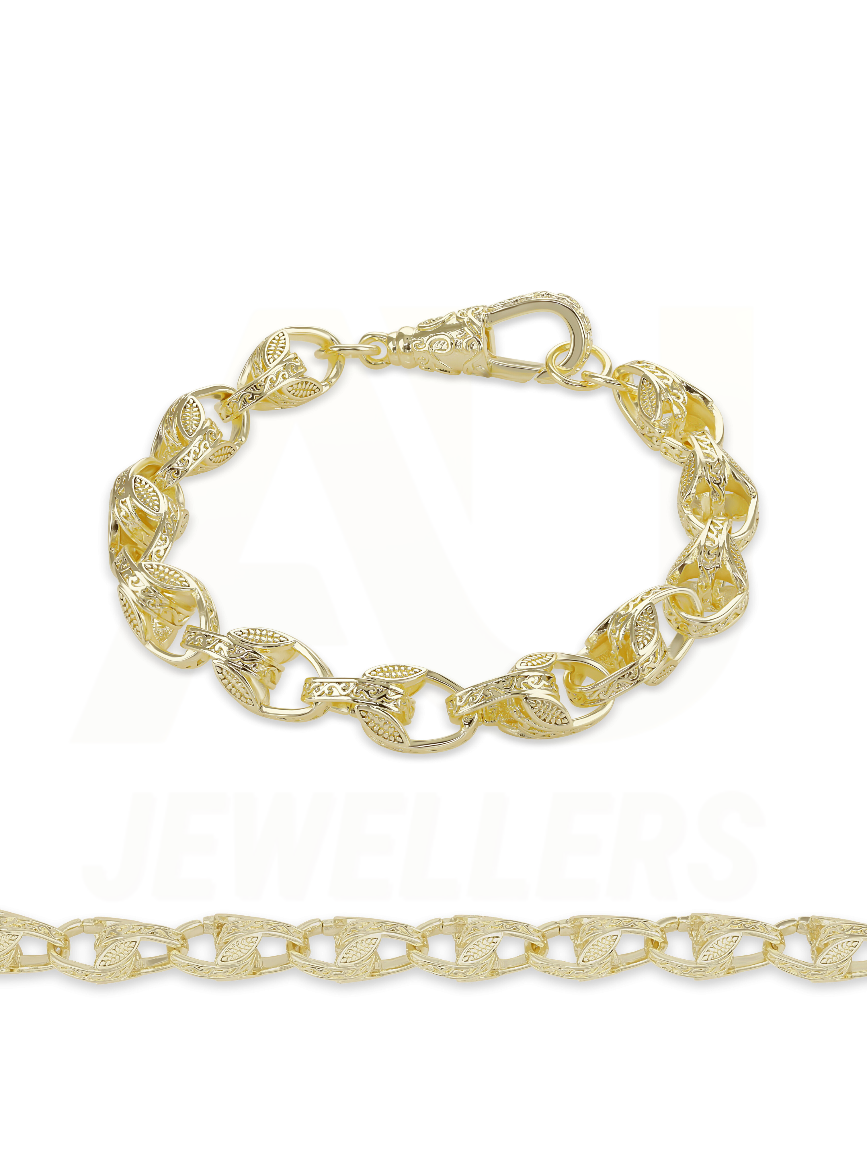 White Gold Filled Tulip Bracelet 10mm