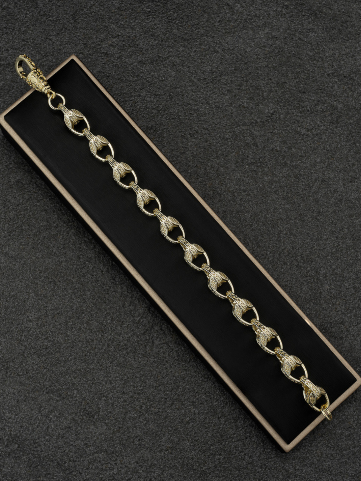 White Gold Filled Tulip Bracelet 10mm