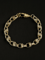 White Gold Filled Tulip Bracelet 10mm