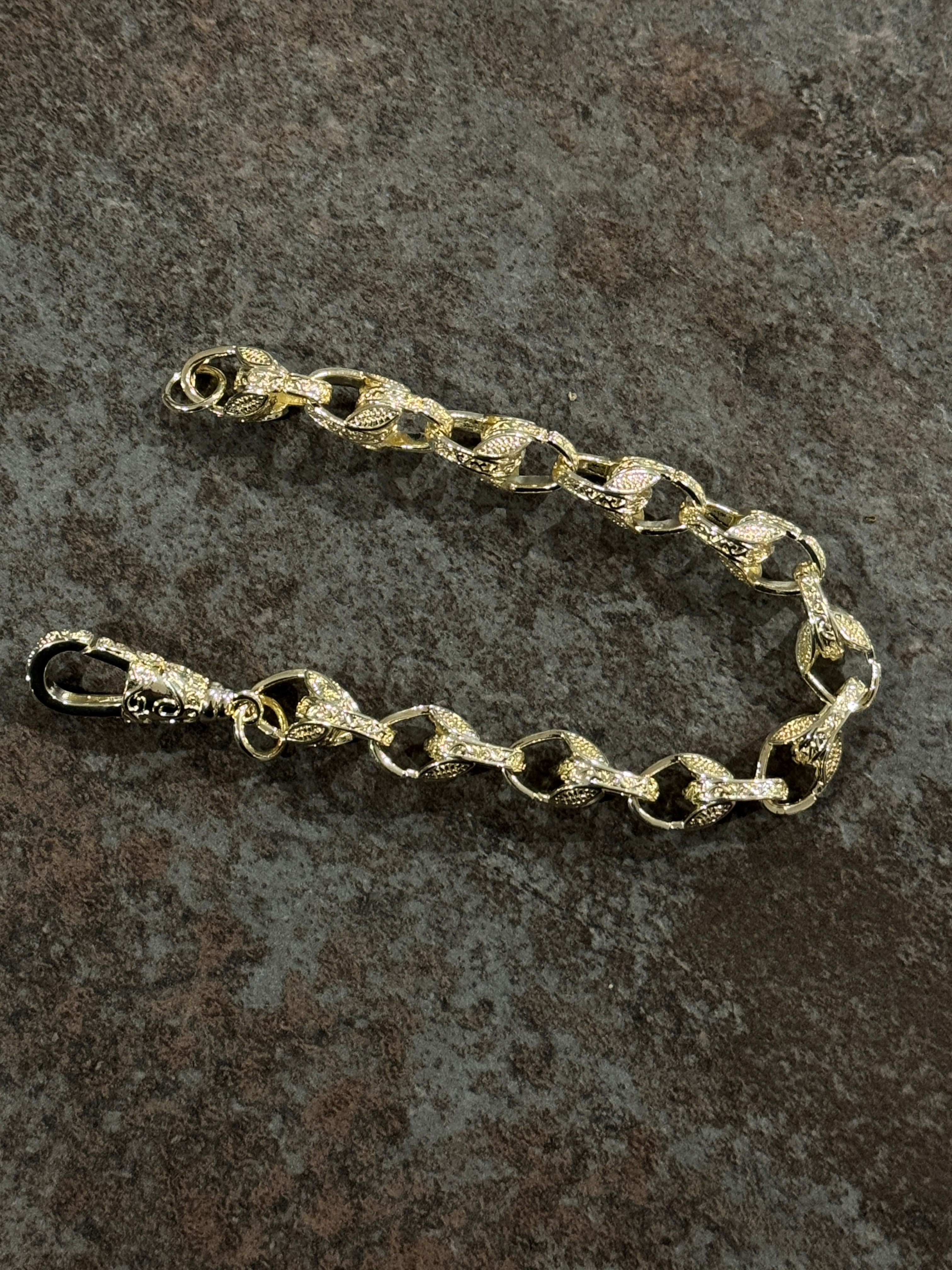 🎁 White Gold Filled Tulip Bracelet 10mm (100% off)