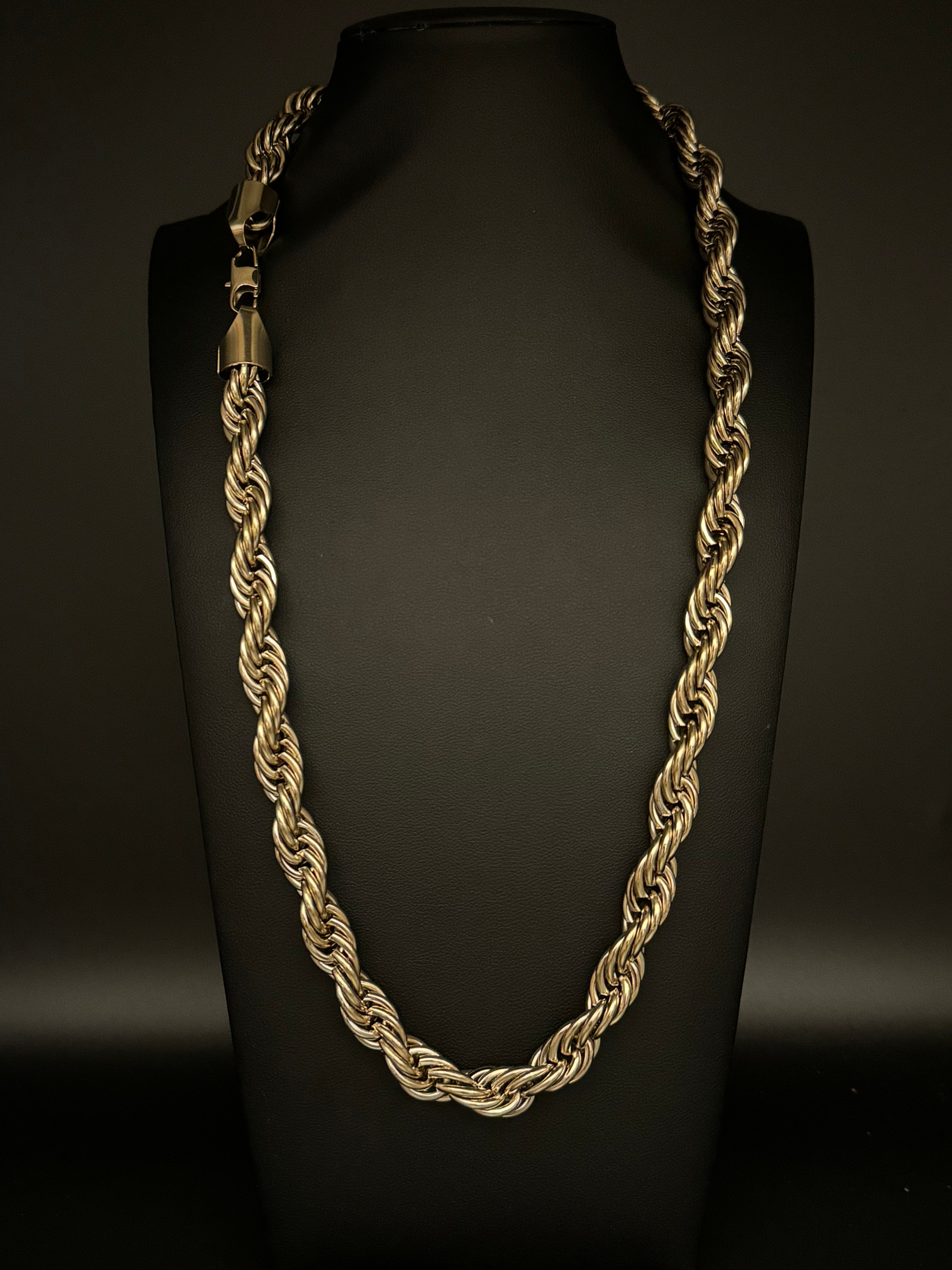 Mens 9ct 2025 gold rope chain