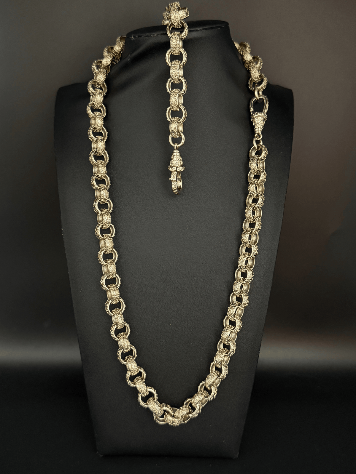 9ct Gold Filled Full Patterned Belcher Set 12mm