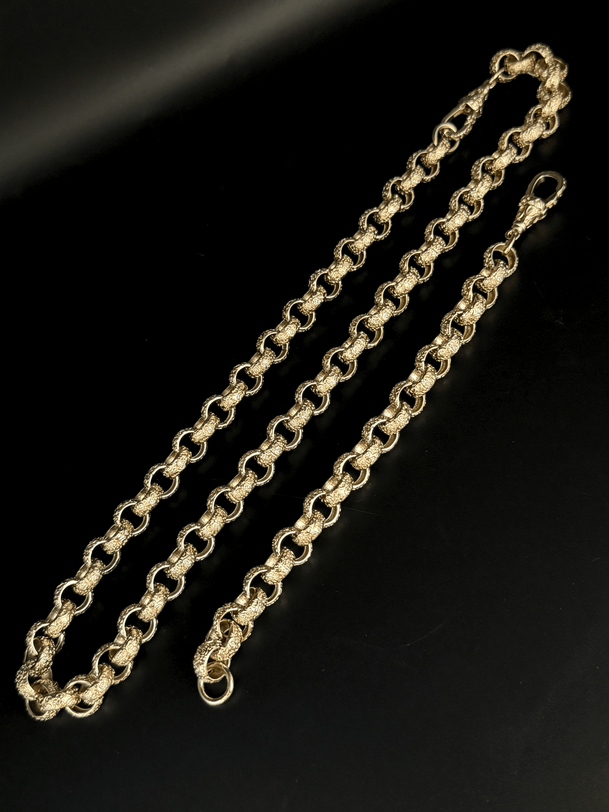 9ct Gold Filled Full Patterned Belcher Set 12mm