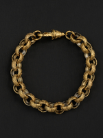 9ct Gold Filled Full Patterned Belcher Bracelet 12mm