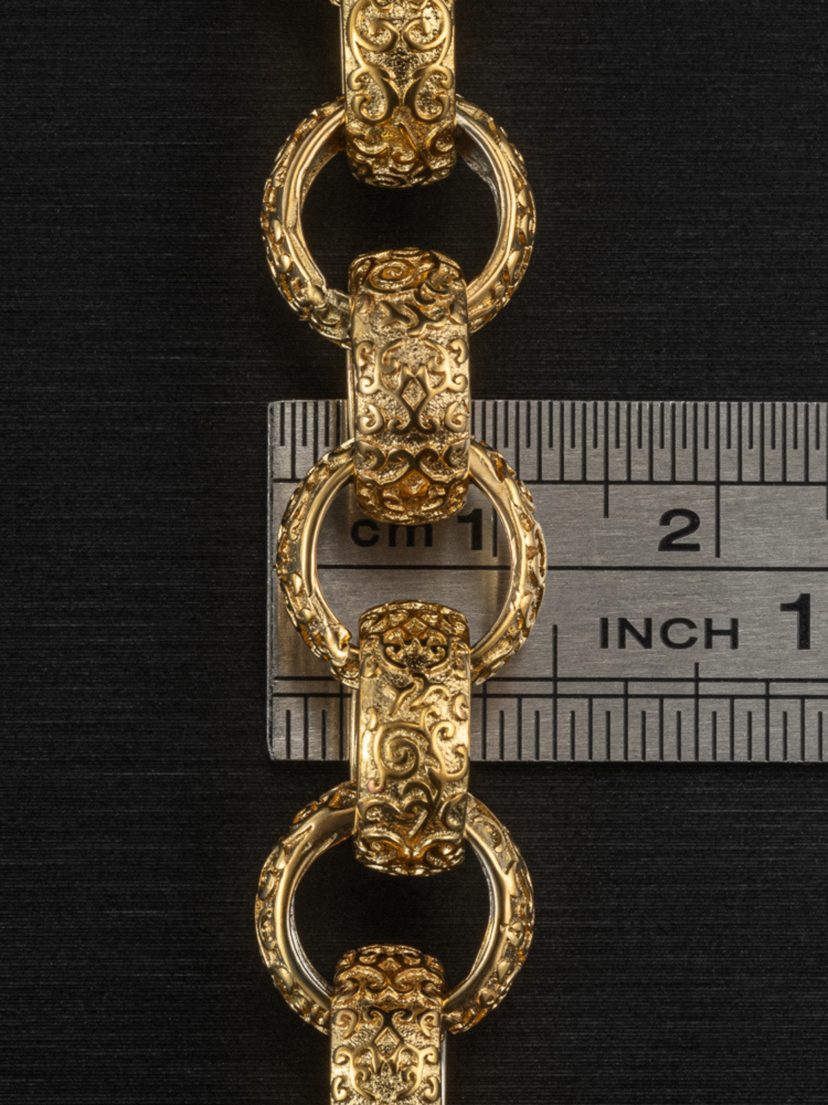 9ct Gold Filled Full Patterned Belcher Bracelet 12mm