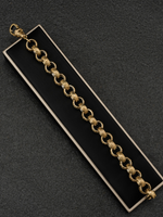 9ct Gold Filled Full Patterned Belcher Bracelet 12mm