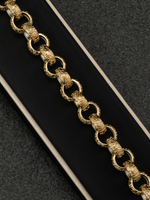 9ct Gold Filled Full Patterned Belcher Bracelet 12mm