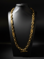 9ct Gold Filled Stars & Bars Chain 12mm