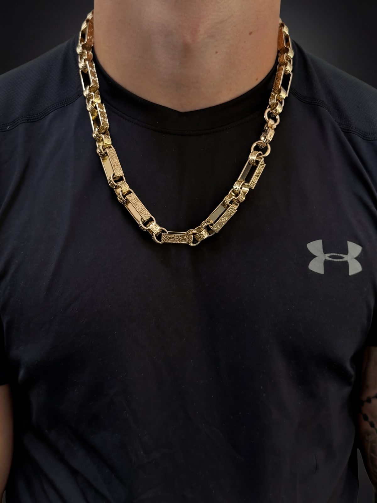 9ct Gold Filled Gypsy Link Belcher Chain 13mm