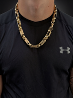 9ct Gold Filled Gypsy Link Belcher Chain 13mm