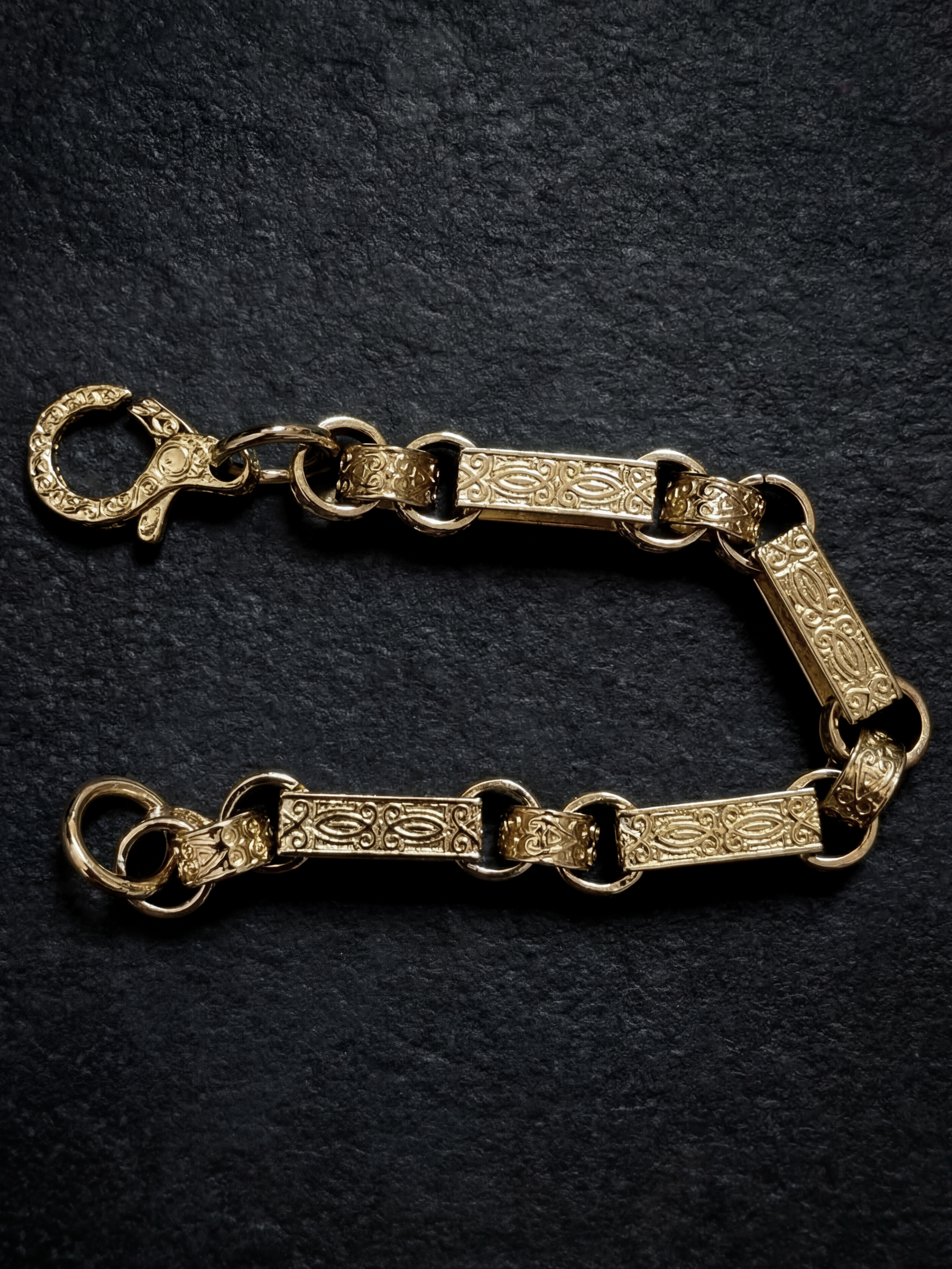 9ct Gold Filled Gypsy Link Bracelet Belcher 13mm