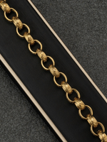 9ct Gold Filled Patterned Oval Belcher Bracelet 13mm