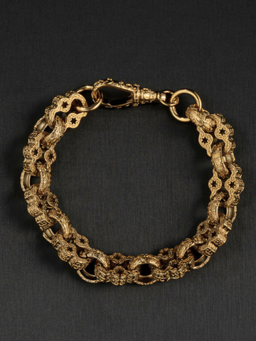 9ct Gold Filled Stars & Bars Bracelet 13mm