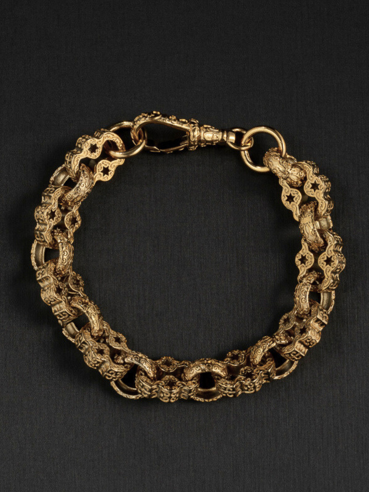 9ct Gold Filled Stars & Bars Bracelet 13mm