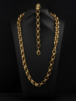 9ct Gold Filled Patterned Oval Belcher Set 13mm