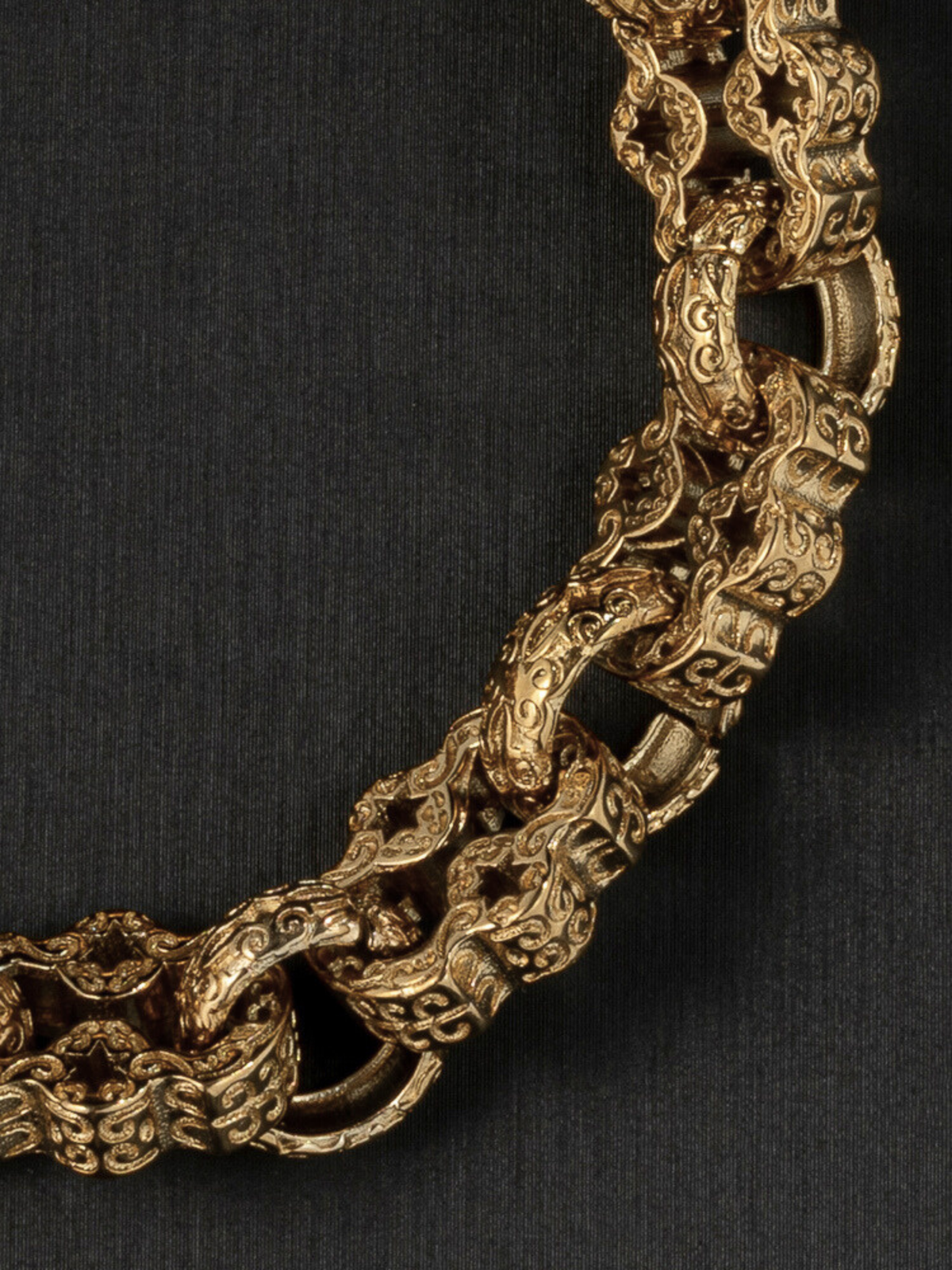 9ct Gold Filled Stars & Bars Chain 13mm