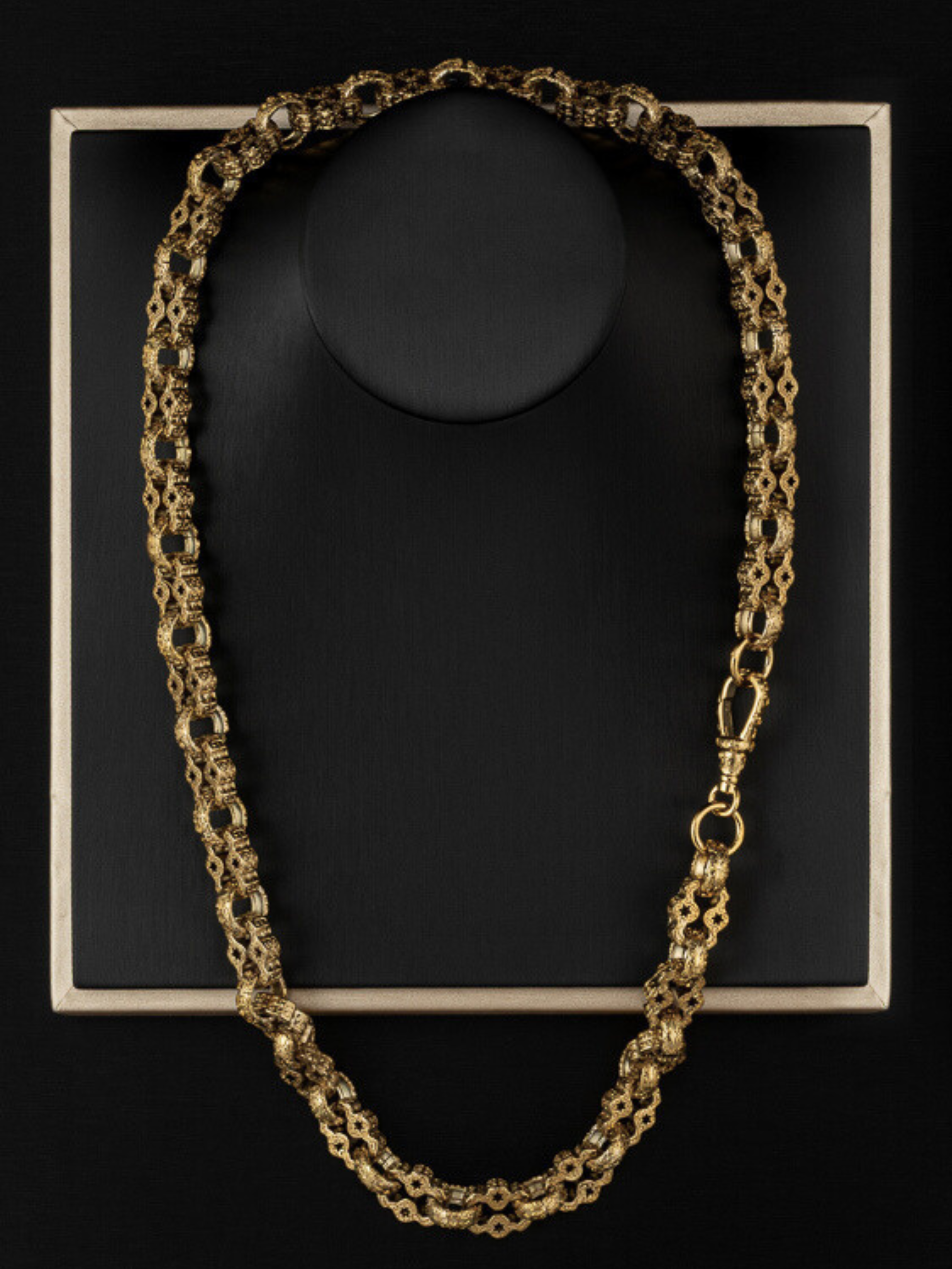 9ct Gold Filled Stars & Bars Chain 13mm