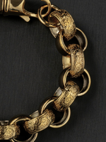 9ct Gold Filled Patterned Belcher Bracelet 15mm