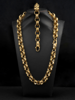 9ct Gold Filled Patterned Belcher Set 15mm