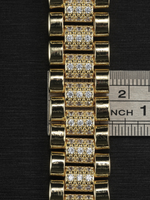 Gold Filled Diamond Presidential Bracelet 15mm