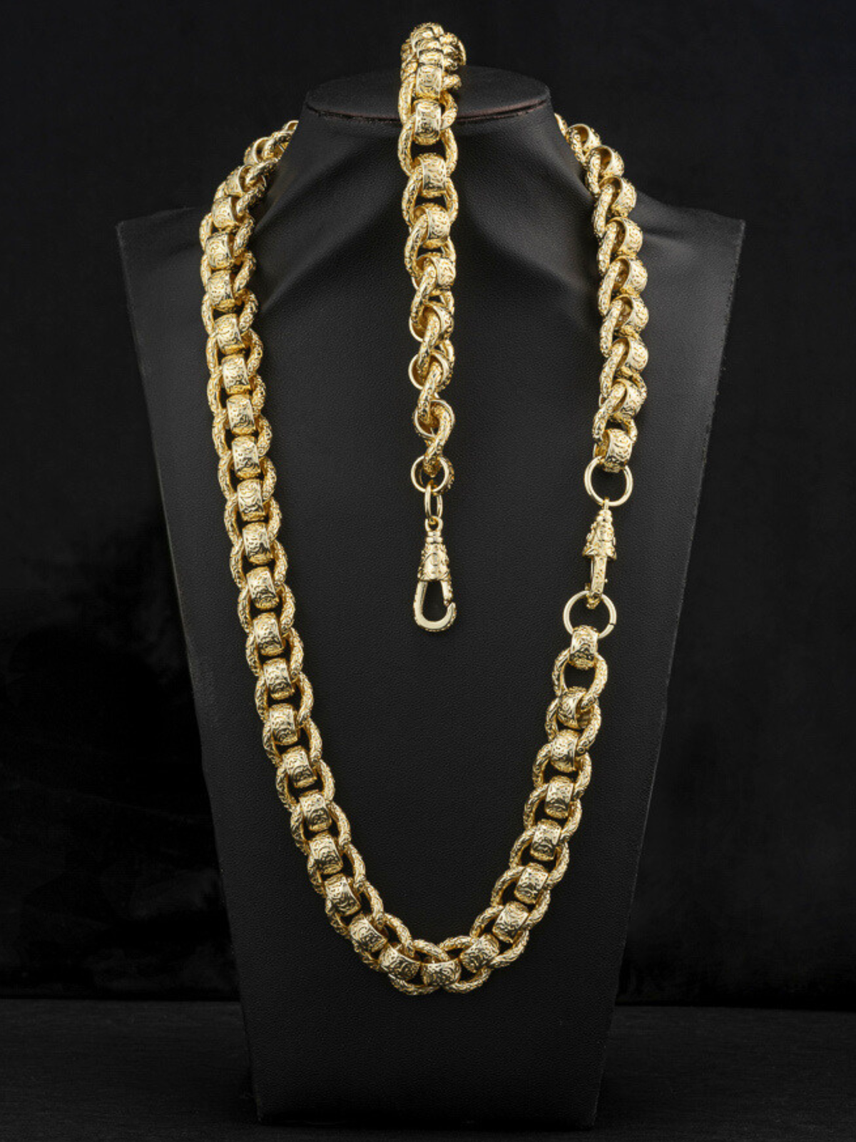 9ct Gold Filled Roller-Ball Belcher Set 15mm