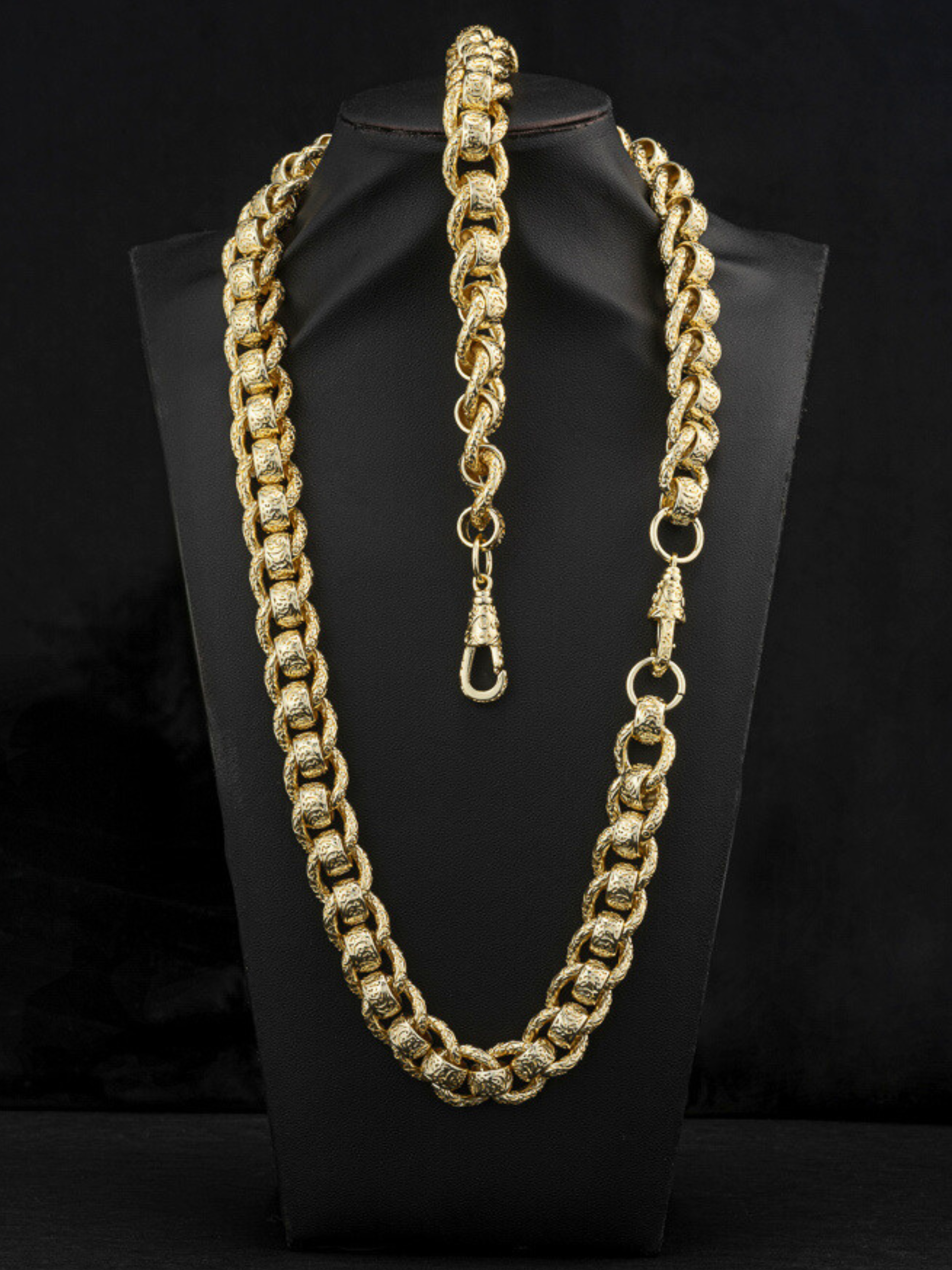 9ct Gold Filled Roller-Ball Belcher Set 15mm