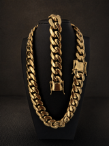 Gold Filled XL Cuban Set 20mm