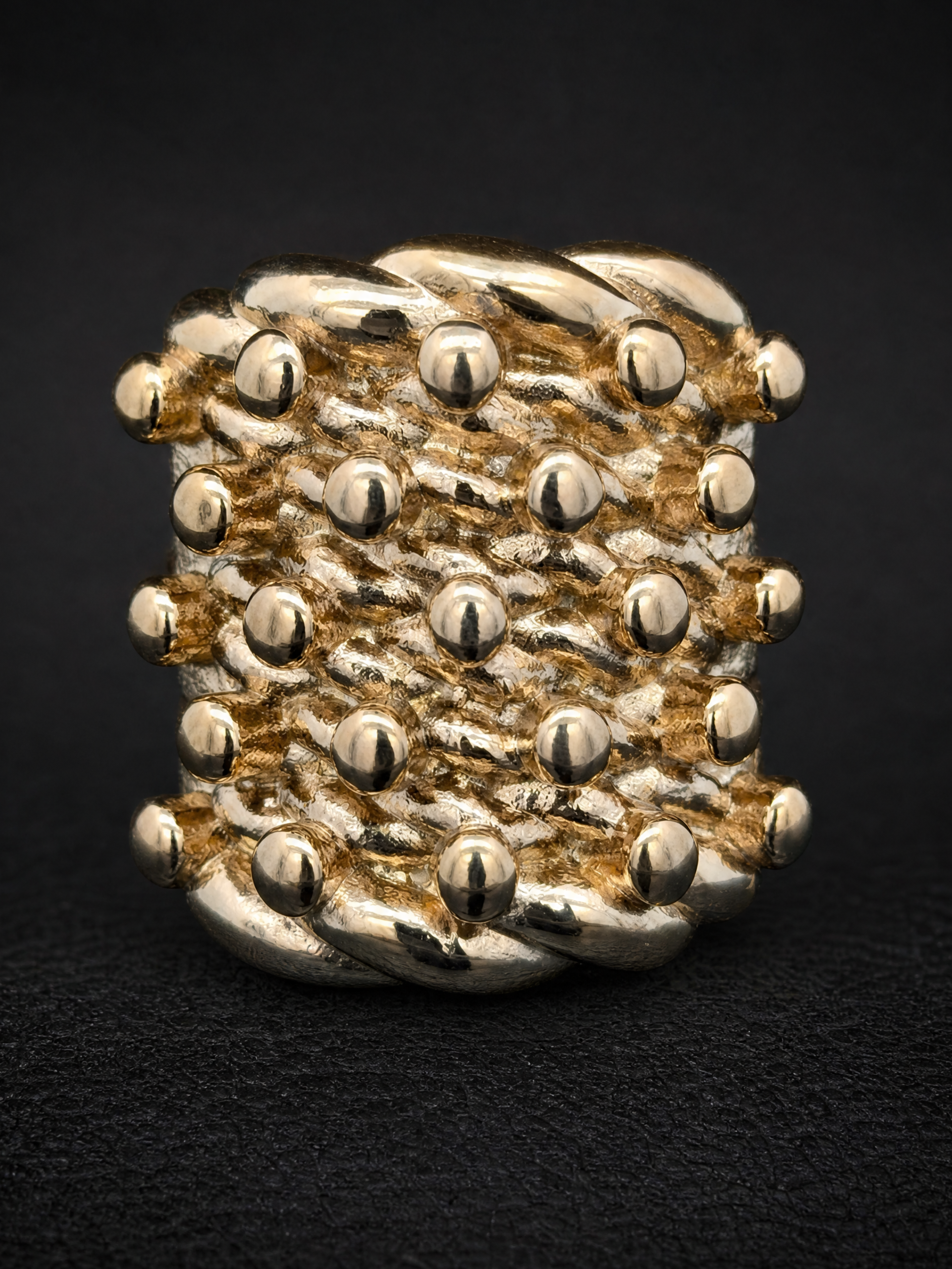 9ct Gold Filled Huge 5 Row Keeper Ring