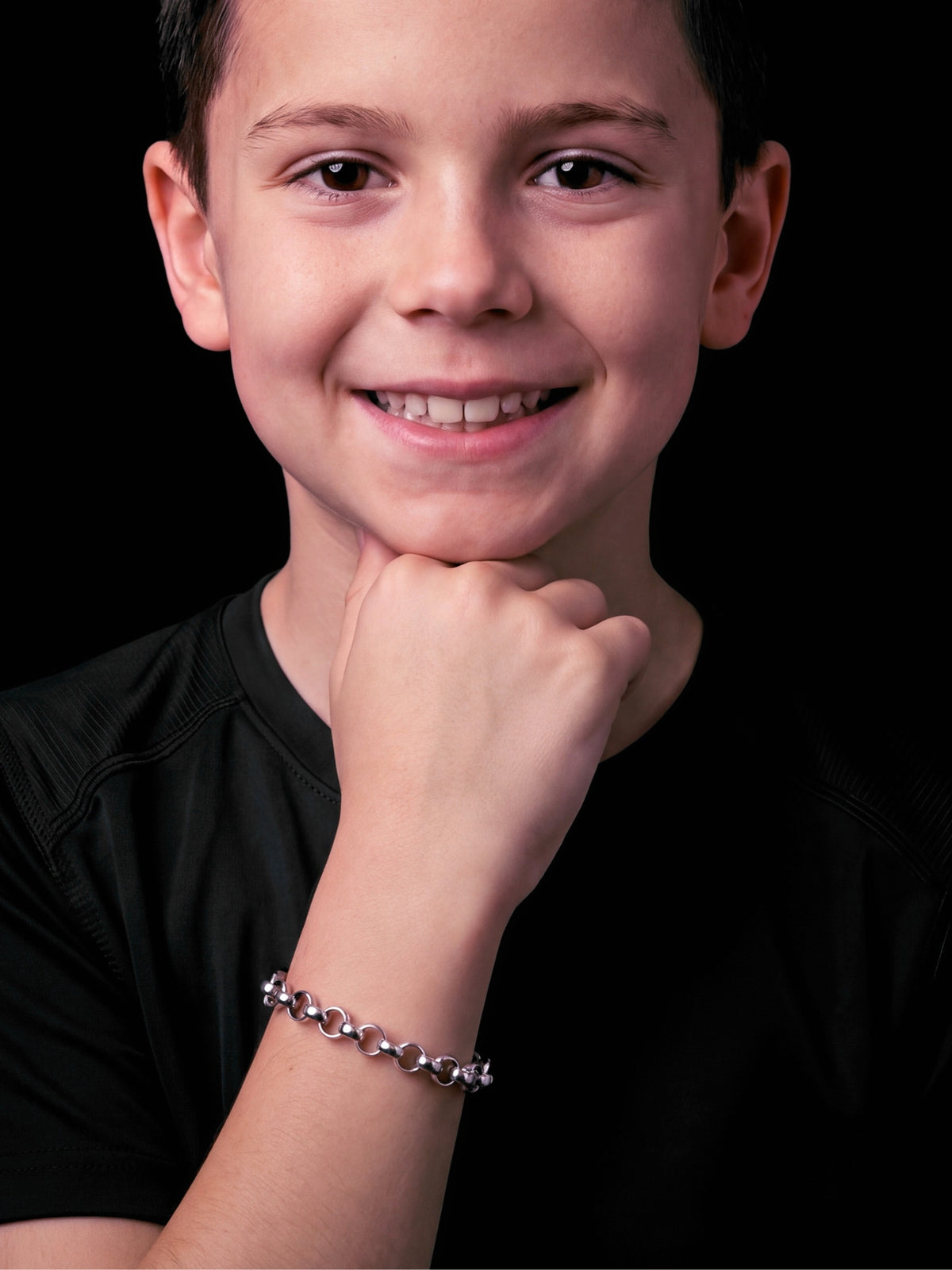 Kids Silver Belcher Bracelet 10mm