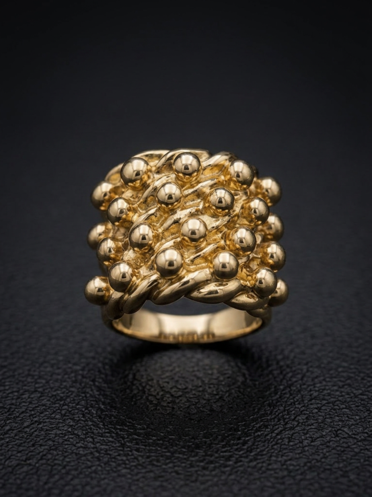 9ct Gold Filled Huge 4 Row Keeper Ring