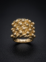 9ct Gold Filled Huge 4 Row Keeper Ring